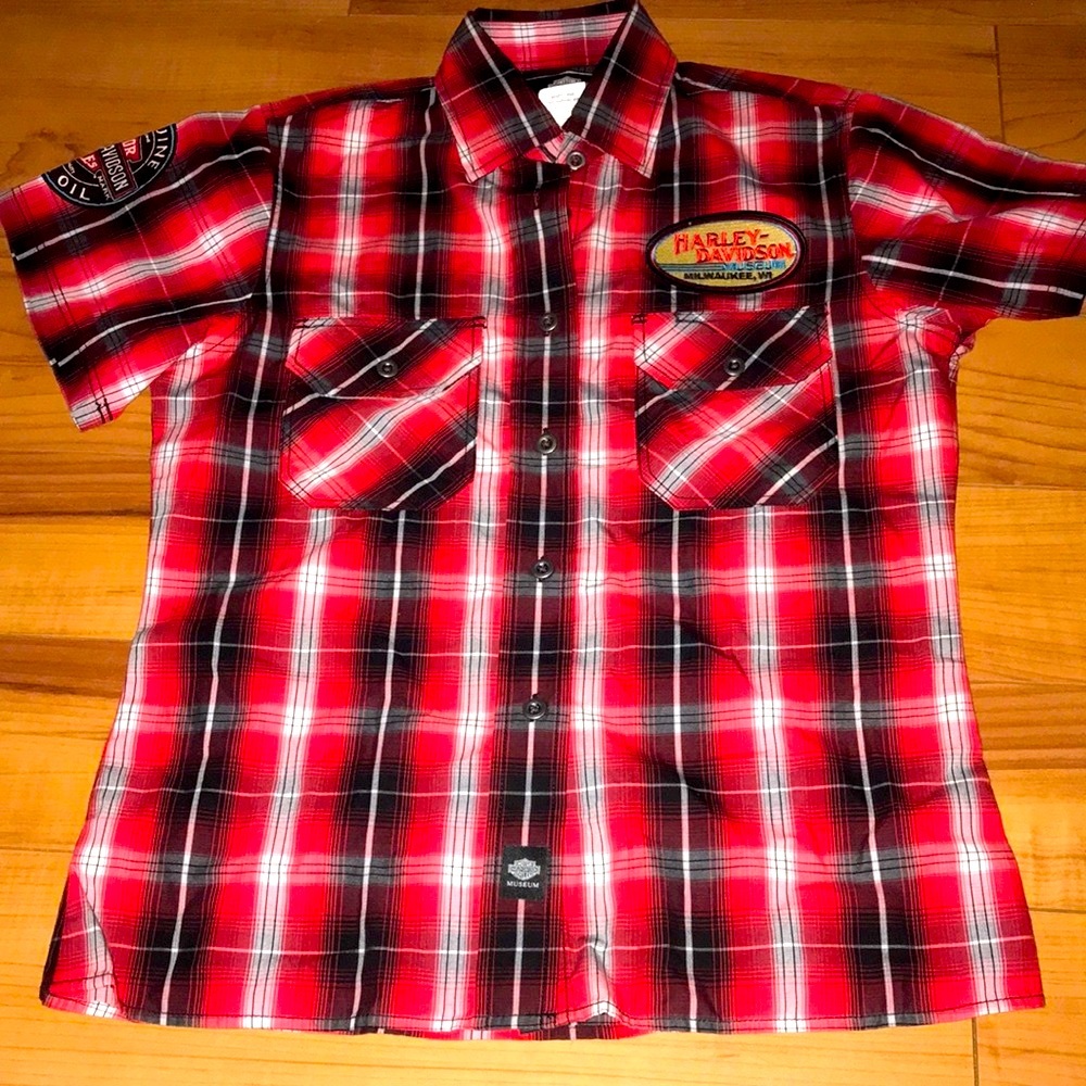 Harley Davidson flannel top sz XS